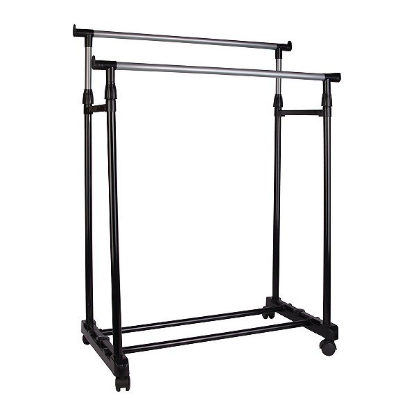 Arara Dupla C/prateleira E Rodinhas 130cm Art House