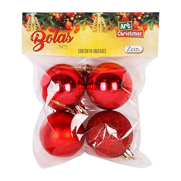 Bola Lisa Vermelha Nº 5 Com 4 Peças ATEF