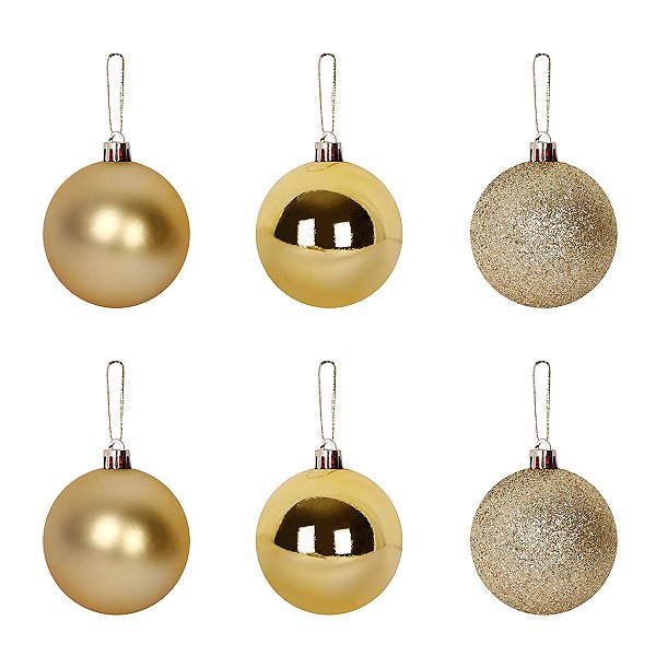 Bolas Lisa Dourada Nº 4 Com 6 Peças ATEF