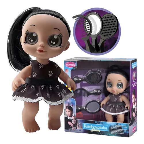 Boneca Wandinha Fashion Baby Rainbow 20 Cm Bambola