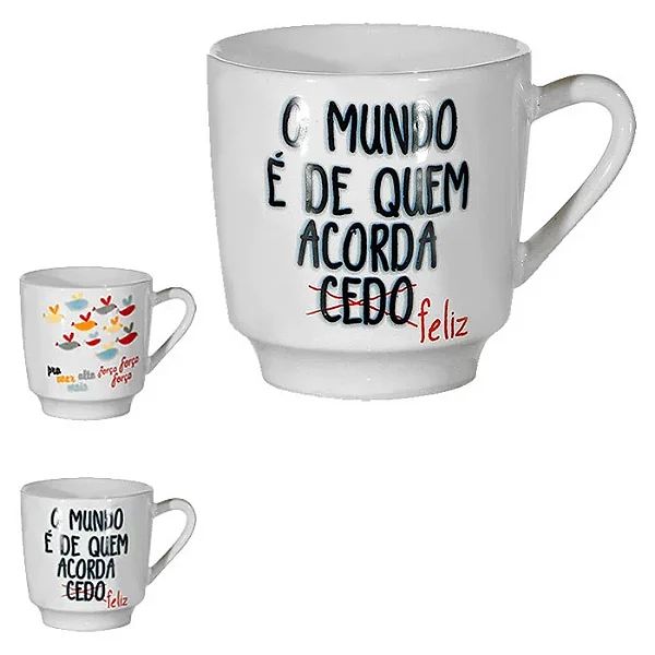 Caneca De Porcelana 200ml Dizeres ATEF