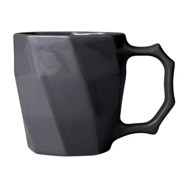 Caneca De Porcelana 260ml Cayan Cinza ATEF