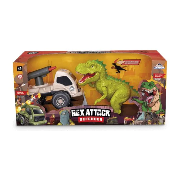 Dinossauro Rex Atack Defender Cor Verde Adijomar