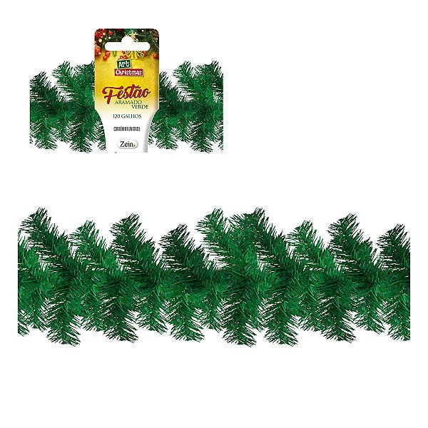 Festão Aramado Verde Com 120 Galhos ATEF