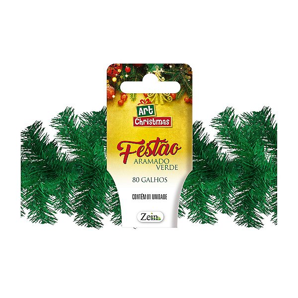 Festão Aramado Verde Com 80 Galhos ATEF