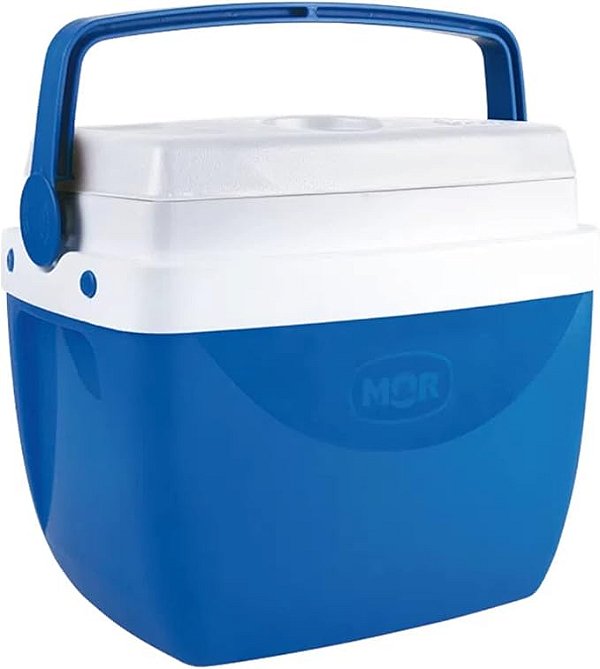 Caixa Térmica 12 Litros Azul Com Alça Mor