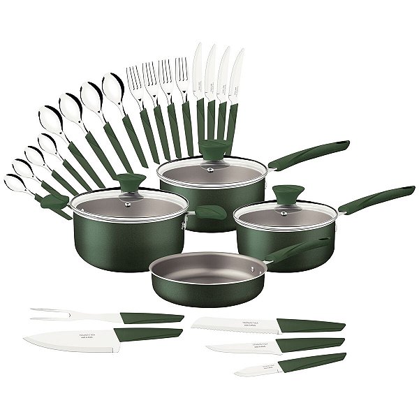 Kit Cozinha Lyf Verde Natureza 25 Peças Tramontina