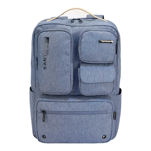 Mochila Notebook Pop Organizer by Santino Poliester Azul