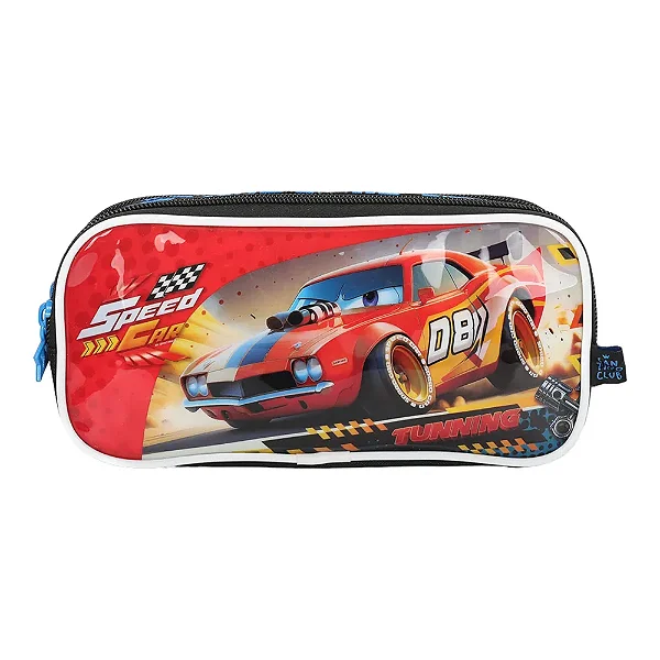 Estojo Speed Car Champion Poliester Azul Marinho SCE10U Santino