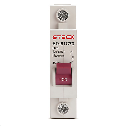 Disjuntor Monopolar 70a 1p Curva C 4,5ka Sd61c70 Steck