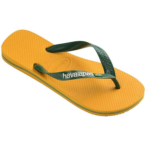 Chinelo Pop Amarelo Brasil Logo 35/36 Havaianas