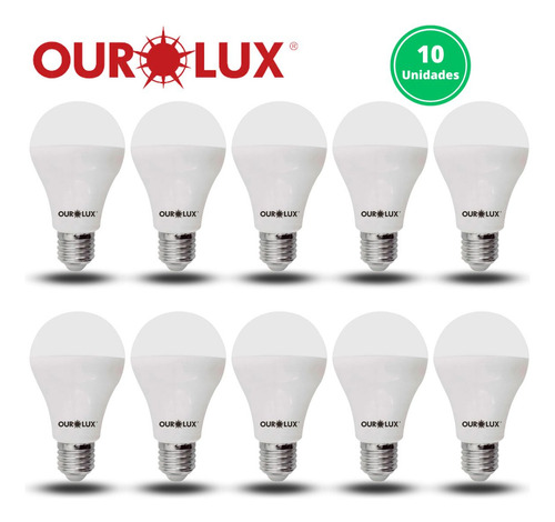Lâmpada Led 15w 6500k Kit 10 Unidades Atacado - Ourolux