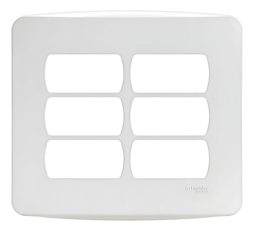Placa 4x4 6 Postos Branca Miluz S3b77460 Cor Branco Schneider