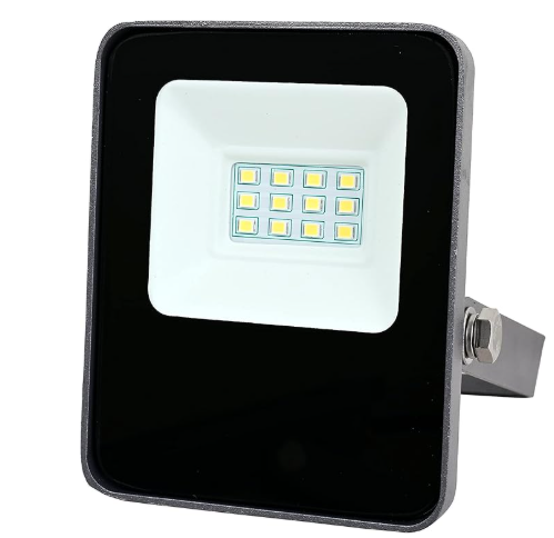 Refletor Led Luz Branca 10w Preto/branco Bivolt Cor Preto 110v/220v Lorenzetti