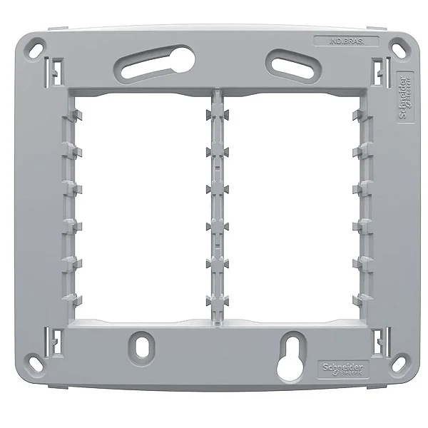 Suporte 4x4 6 Postos Miluz Cor Branco Schneider