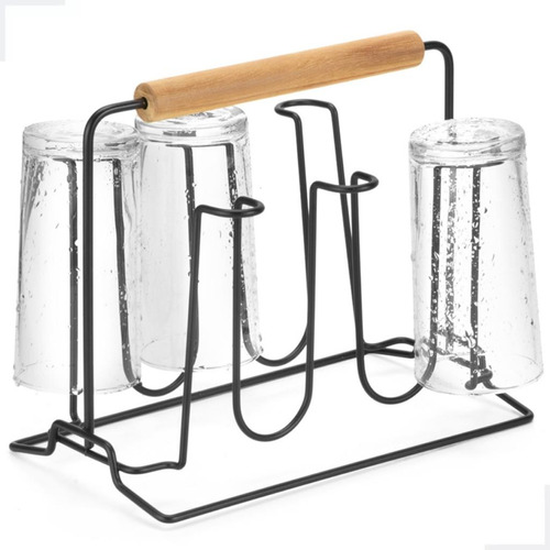 Porta Copos Suporte Copos P/ 6 Copos Cozinha Mesa Escorredor Arthi