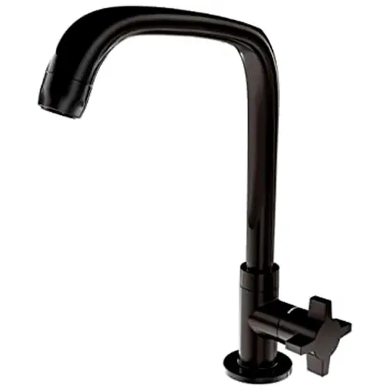 Torneira Cozinha Mesa Bica Móvel Preto 1167 F64 Lorenzetti