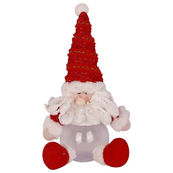 Pote C/Noel Boneco Neve Vermelho 23cm