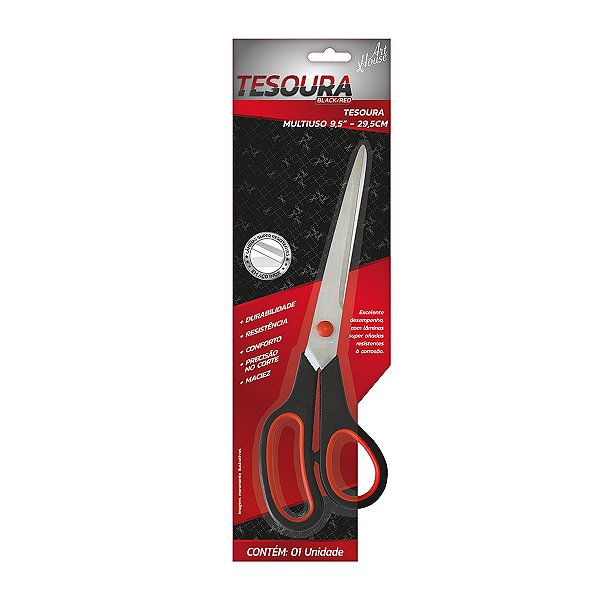 Tesoura Black Red Costura 9,5 Art House