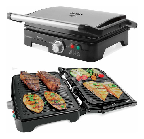 Grill Asteria Mallory Em Inox Com Abertura 180º 110v Mallory