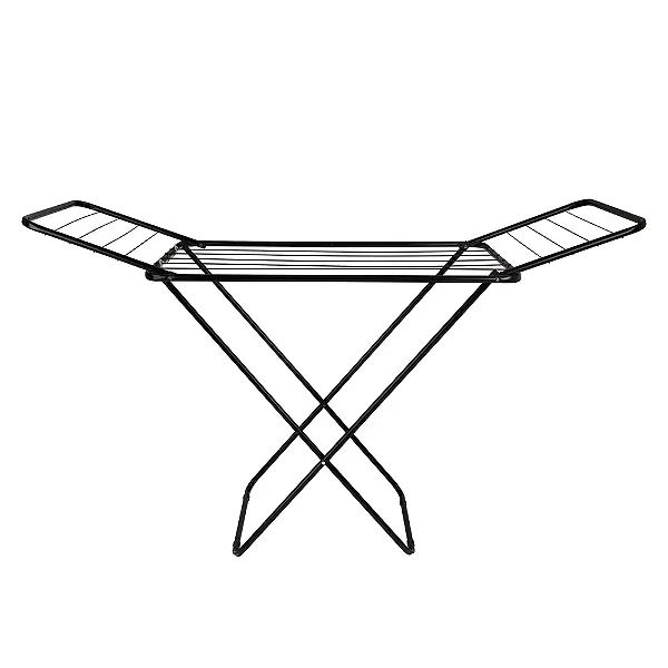 Varal de Chão com Abas Slim Preto Mor