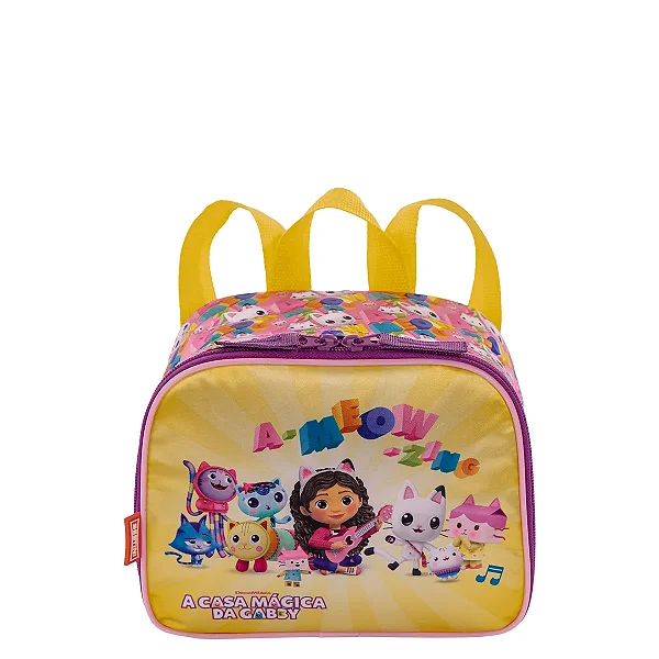 Lancheira Pequena Gabby Meow Colorido Sestini