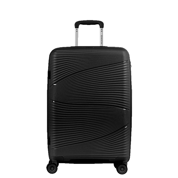 Mala de Viagem Média com Rodas 360º PP Joy Preto Sestini