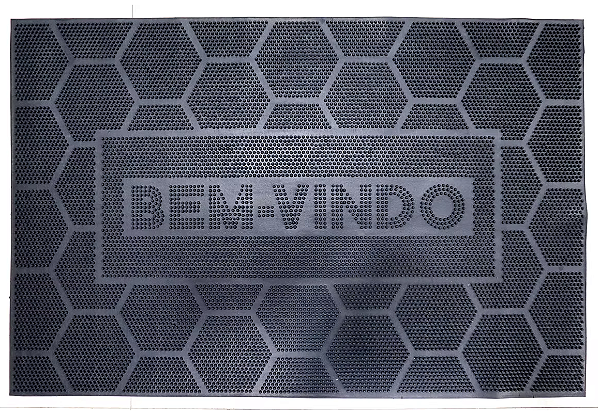 Capacho de Borracha 60x40cm Bem-Vindo Uzoo