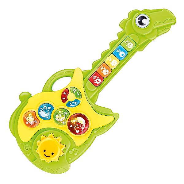 Brinquedo Educativo Musical Guitarra Jacaré Feliz DM Toys