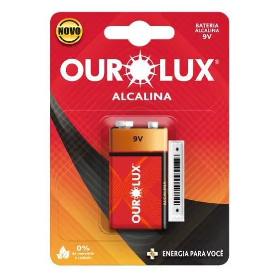 Pilha Alcalina 9V 50 Blister X 1 Unidade Ourolux