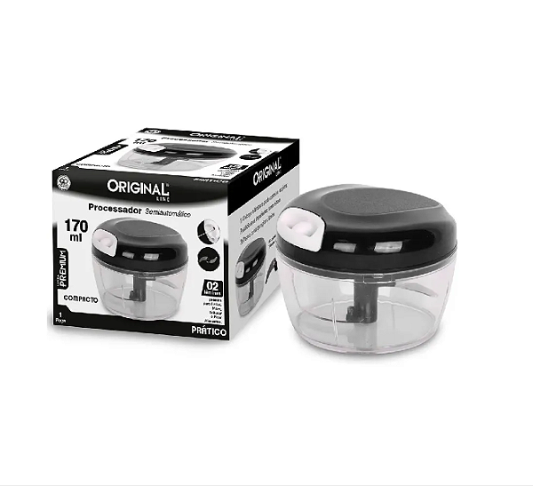 Processador De Alimentos Mini 170 Ml Preto Cook Original Line