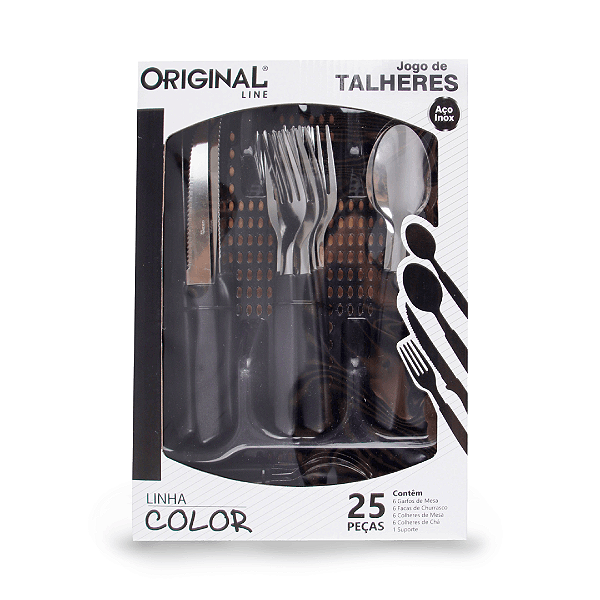 Jogo de Talheres Com Suporte de 25 Peças Original Line