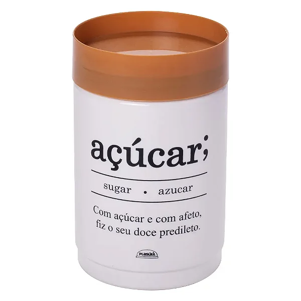 Pote de Plástico Plug Açúcar 1,15L Plasutil