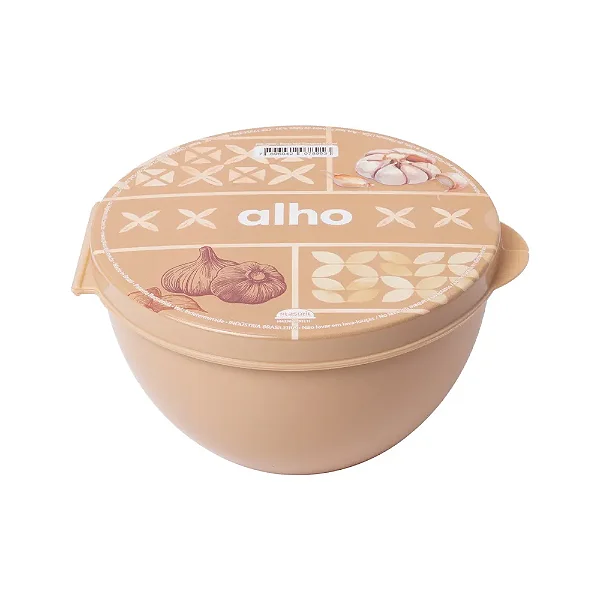 Pote com Tampa Fixa para Alho Plasutil