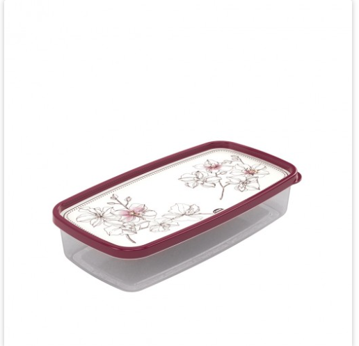 Pote Clic retangular 1,4L Plasútil