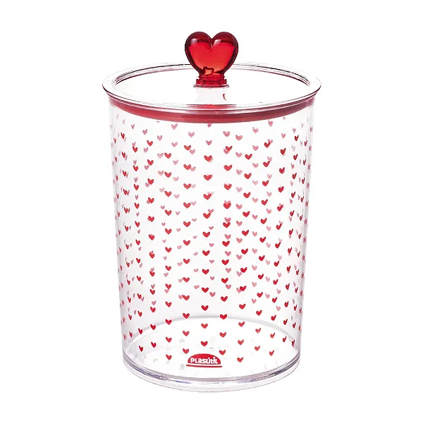 Porta Mantimentos Coracao 1L Plasutil