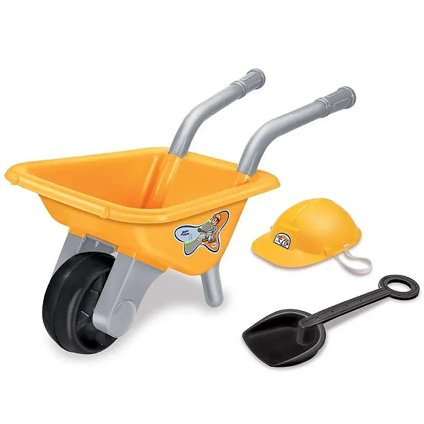 Brinquedo Carriola Amarela Mestre De Obras Tilin