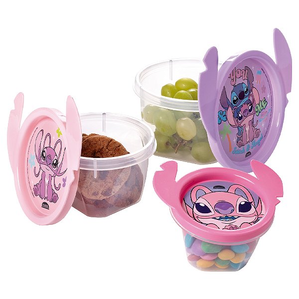 Conjunto 3 Potes Conect Redondo Angel Plasutil