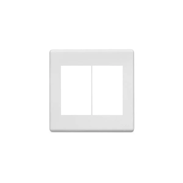 Placa 4x4 C/ Suporte Para 6 Módulos Stella Cor Branco Steck