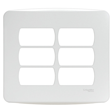 Placa 4x4 6 Postos Com Suporte Miluz Branca S3b27560