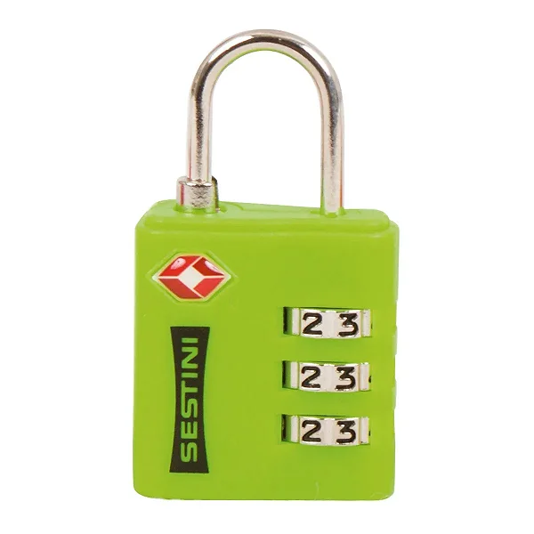 Cadeado TSA com Combinação Verde Sestini