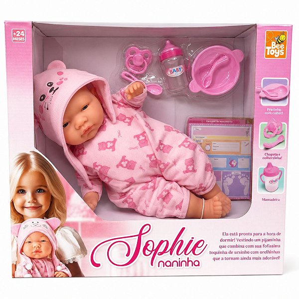 Boneca Sophie Naninha Com Acessórios - Bee Toys