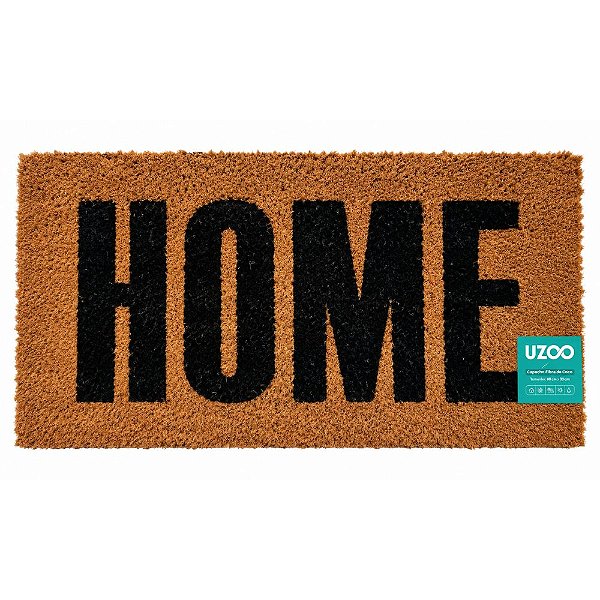 Capacho Fibra De Coco Retangular 60X33cm Home - Uzoo