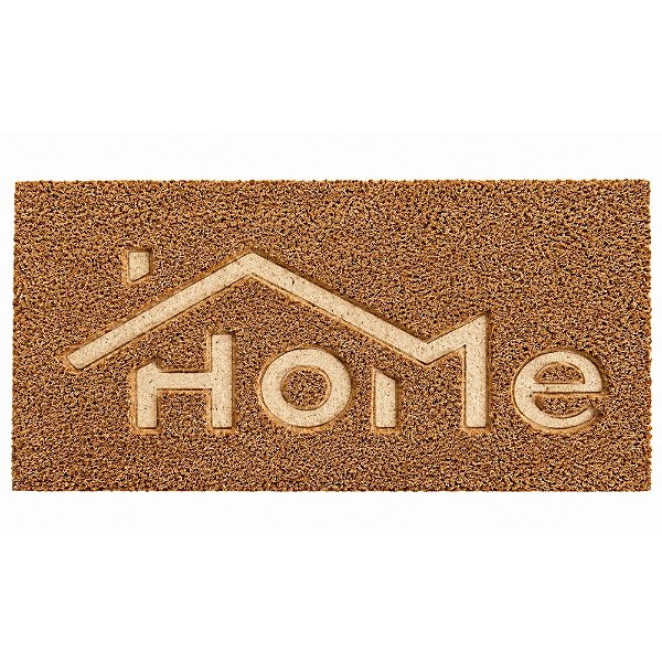 Capacho Fibra De Coco Retangular Relevo 60X33cm Home - Uzoo