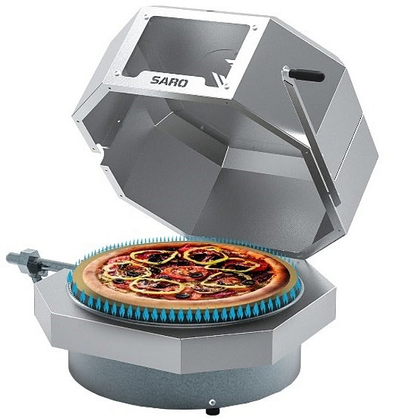 Assador De Pizza Compacto Italiano A Gas GLP 40cm Saro