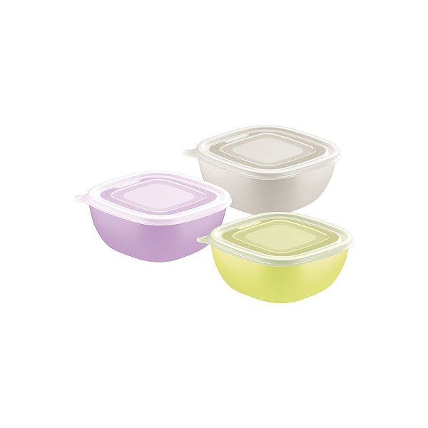 Pote Tramontina Mix Color Variadas Com Tampa Transparente Unitário 600 ml