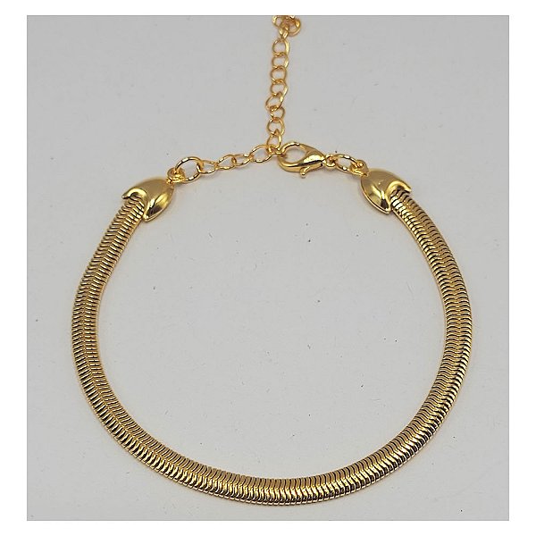 Pulseira Laminada P Folheado a Ouro 18K