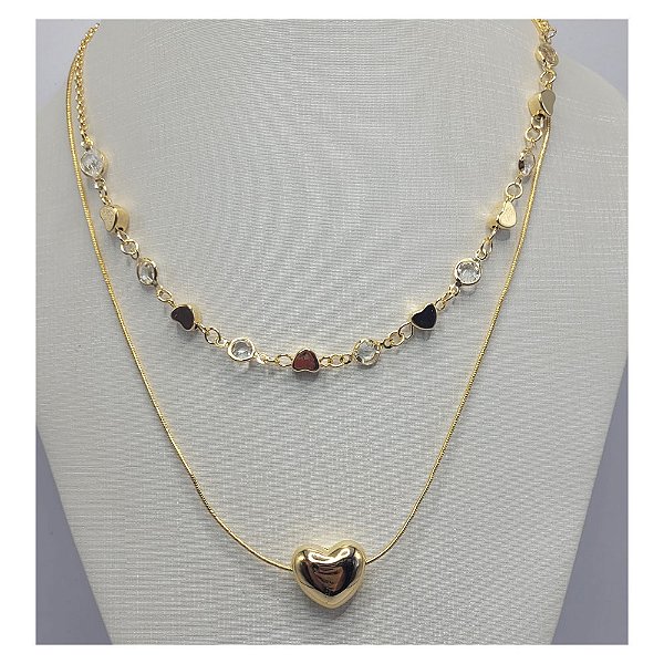 Colar amor eterno folheado a ouro