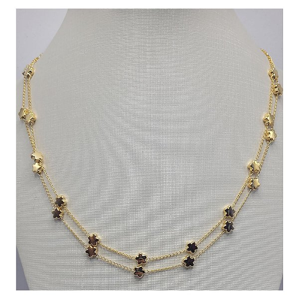 Colar Harmonia das estrelas em Ouro