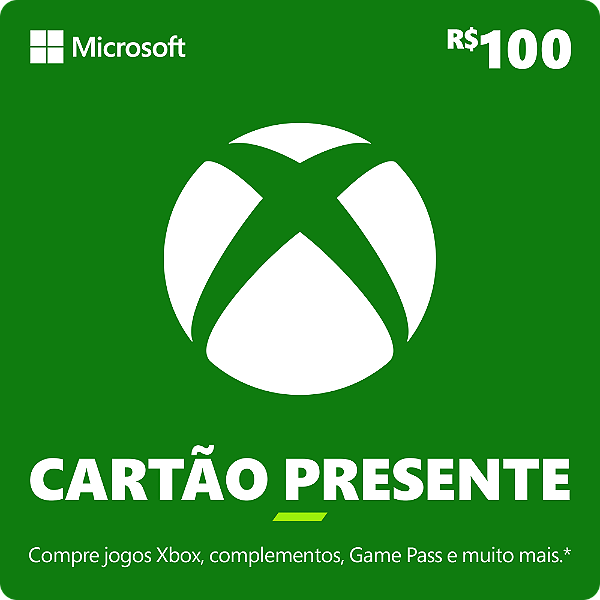 Xbox Cartão Presente R$100